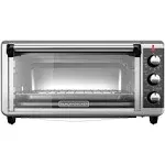 BLACK DECKER Extra Wide 8-Slice Toaster Oven, Black