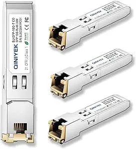 [4 Pack]1.25/2.5/5/10G SFP+ to RJ45 Transceiver, Copper SFP+ Module, Cat.6a/7, Up to 30m, for Cisco SFP-10G-T-S, MikroTik S+RJ10, Ubiquiti UF-RJ45