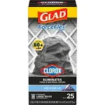 Glad Large Drawstring Trash Bags ForceFlex with Clorox