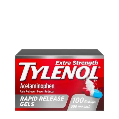 Tylenol Extra Strength Pain Reliever & Fever Reducer Rapid Release Gelcaps - Acetaminophen