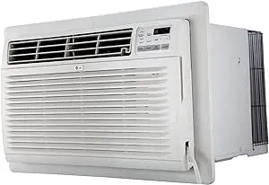 LG 9,800 BTU Through the Wall Air Conditioner, 230/208V, Cools up to 440 Sq. Ft. for Bedroom, Living Room, Apartment,, with Remote, 3 Cool & Fan Speeds, Wall AC Unit, White