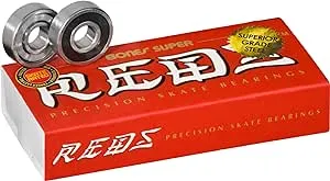 Bones Super Reds Bearings 8mm 16 Pack