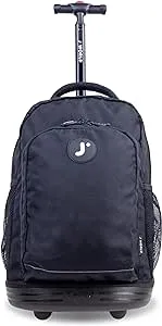 J World New York Kids' Sunny Rolling Backpack Adults, Black, One Size