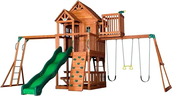 Backyard Discovery All Cedar Swing Set Skyfort II