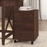 Bush Furniture Key West 2 Drawer Mobile File Cabinet in Pure White Oak