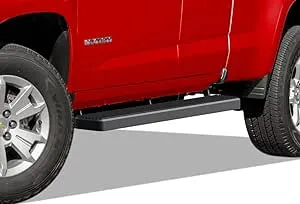 APS Running Boards 5in Black Compatible with Chevy Colorado GMC Canyon 2015-2025 Extended Cab (Nerf Bars Side Steps Side Bars)