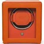 Wolf Cub Orange Single Watch Winder with Cover