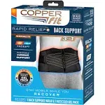 Copper Fit CFRRBK1SZ-001-<wbr/>OS Back Support Brace - Black