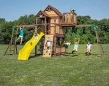 Backyard Discovery Skyfort II Swing Set with Wave Slide Shipping & Assembly Included