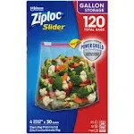 Ziploc Slider Storage Bags 120 ct Gallon