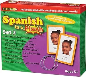 Edupress Spanish in a Flash Cards Set 2 (EP62343)