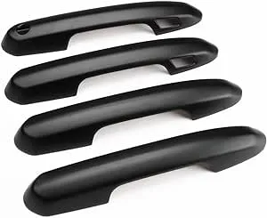 Exterior Door Handle Covers Compatible for 2019-2021 2022 2023 2024 Toyota Rav4 Accessories for Highlander 2023 2022 2021 2020 Handle Protectors with 4 Holes for Auto Sensors (Matte Black)