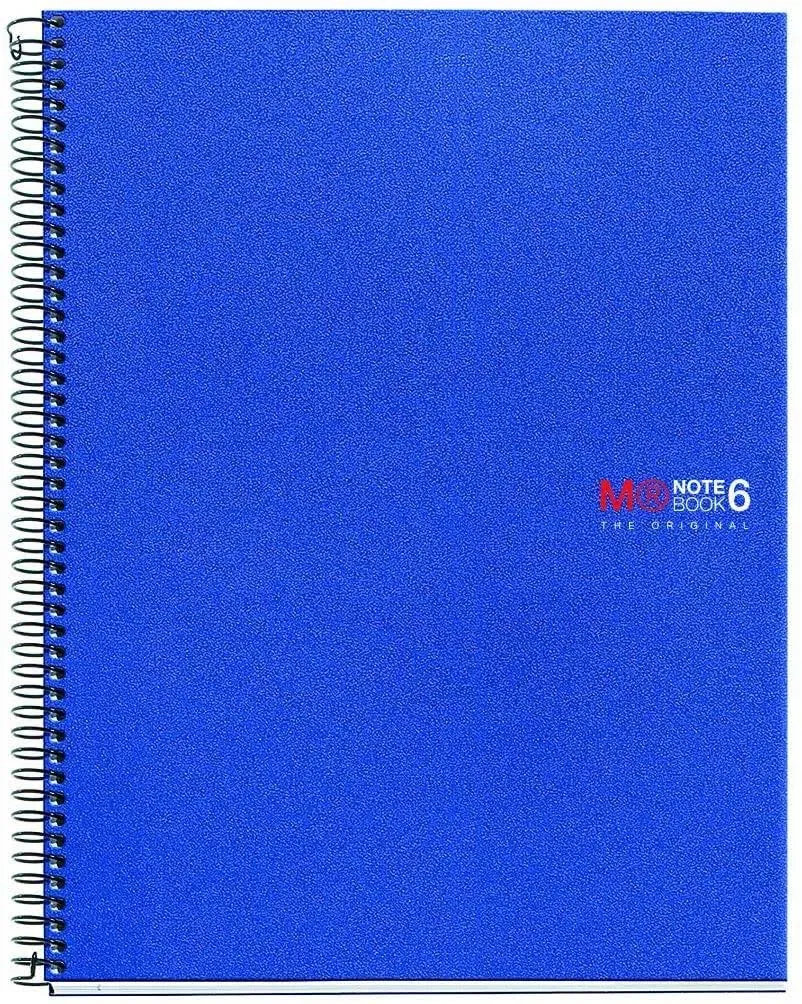 Miquelrius 8.5 X11 Wirebound Notebook, 6-Subject, College Ruled Blue