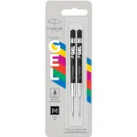 Parker Gel Ballpoint Refills - Black - Medium (2 per pack)