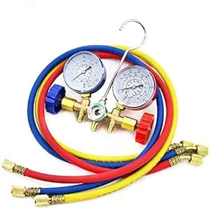 R12, R22, R502, R134 A/C Manifold Gauge Hose Refrigerant Set