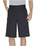 Dickies mens 13 Inch Loose Fit Multi-pocket Work flat front shorts, Black, 42 US