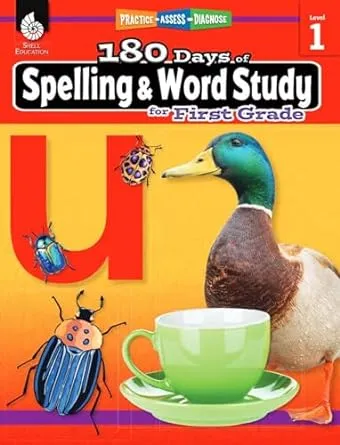 180 Days: Reading, Vocabulary/Language for 1st Grade Practice Workbook for Classroom and Home, Cool and Fun Practice Created by Teachers