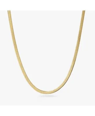 Ana Luisa Herringbone Chain Necklace - INA - Gold