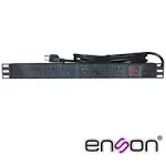 BTU Power Strip Surge Protector Rack-Mount PDU, 12 Right Angle Outlets Wide-S...