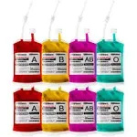 Blood Bags for Drinks for Halloween Party Decorations, Reusable Halloween Blo...