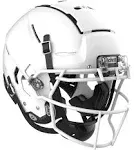 Schutt Varsity F7 2.0 Collegiate Football Helmet with Facemask Style ROPO-SW-NB-VC, Men's, Large, Gloss White