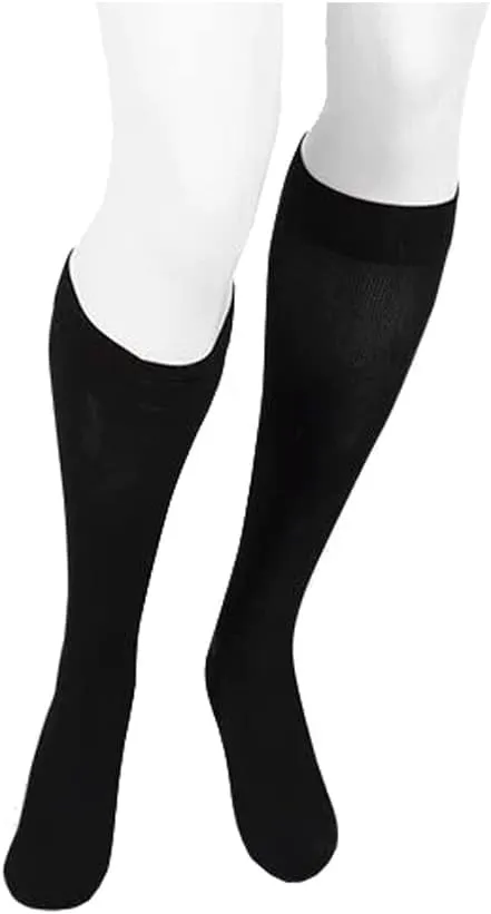 Juzo Power Vibe Premium Compression Socks For Men and Women 15-20 mmHg, Deep Black, Small