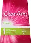 Carefree Thong Pantiliners Unscented - 49 Count