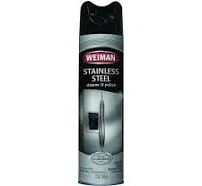 Weiman Stainless Steel Cleaner & Polish Protects Appliances From Fingerprints & Gives a Streak-Free Shine - For Refrigerators, Oven, Dishwasher, Stove - 2 Pack Aerosol Spray with Microfiber Cloth