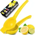 Zulay Kitchen Metal Lemon Squeezer - Handheld Lemon Juicer Squeezer - Easy to...