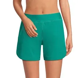 Lands' End Women's 5" Quick Dry Swim Shorts with Panty