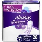 Always Discreet Pads, Ultimate Extra Protect - 26 pads