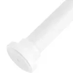 Meriville 1-inch Diameter Metal Spring Tension Rod, Closet Rod, Tension Curtain Rod, Shower Curtain Rod, Adjustable Length 16-inch to 24-inch, Off White