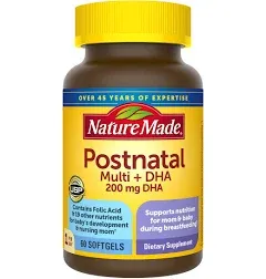 Nature Made Postnatal Multivitamin + 200 mg DHA Softgels