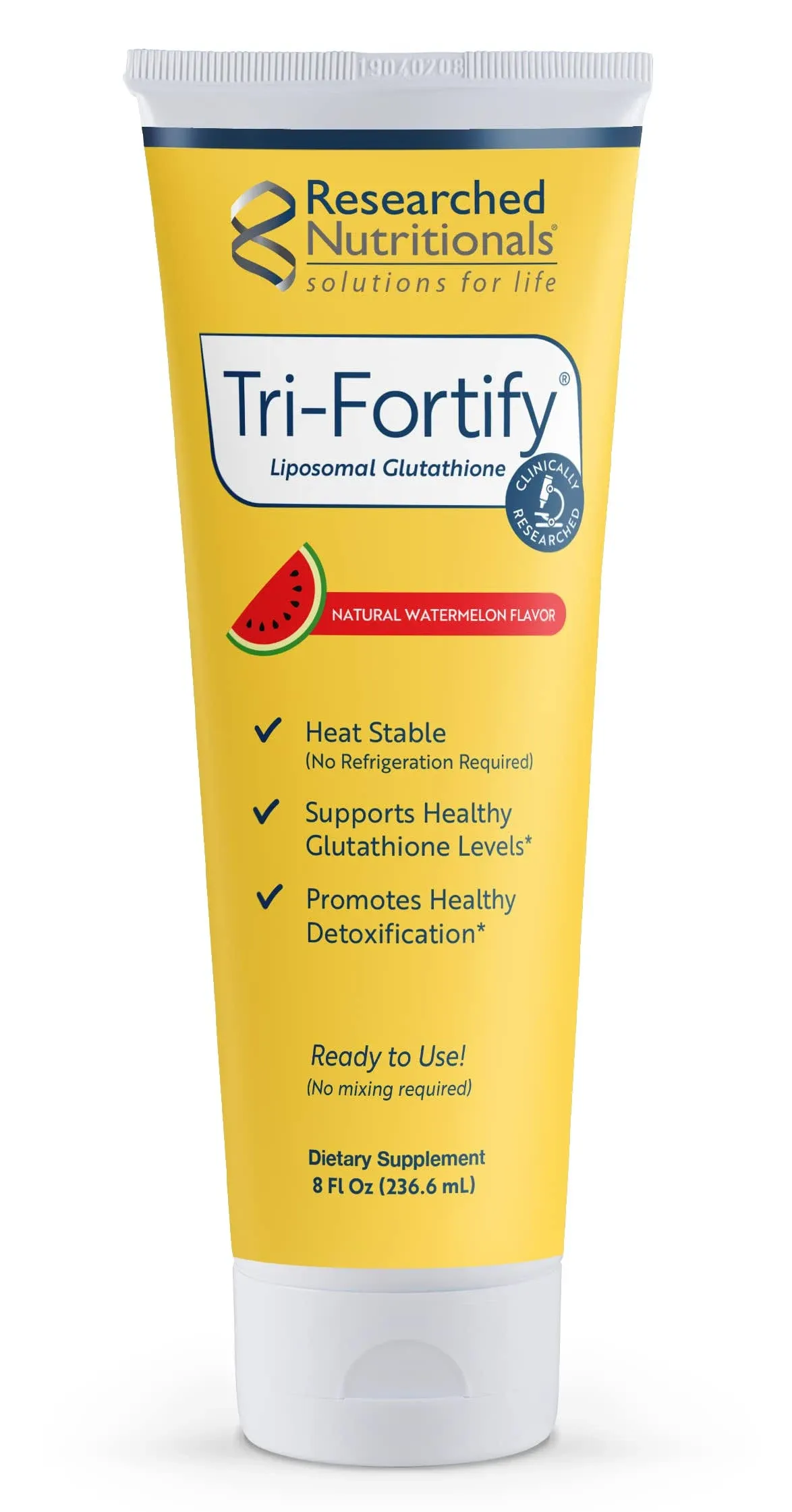 Researched Nutritionals - Tri-Fortify Liposomal Glutathione, 8 Ounce Tube / Watermelon