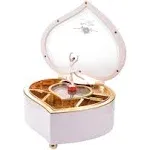 Rainbowie Heart Musical Jewelry Box, Musical Jewelry Storage Box with Dancing...