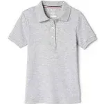 French Toast Girls Short Sleeve Picot Collar Interlock Polo Shirt