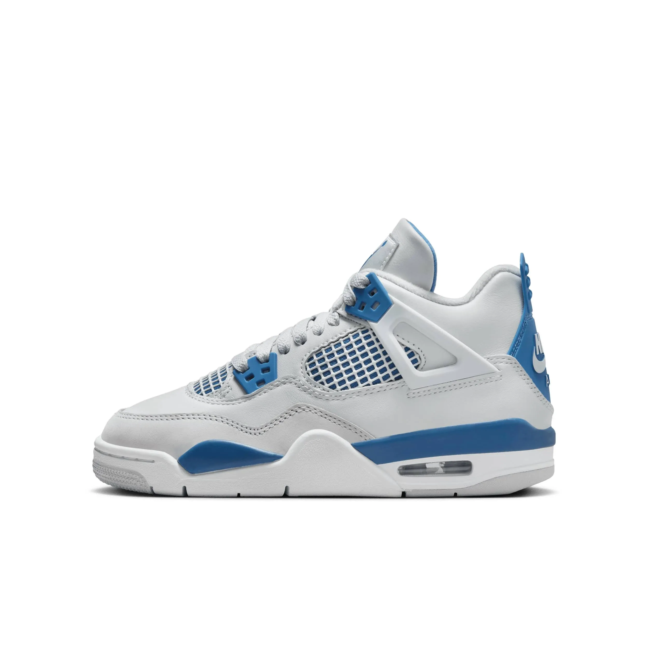 Air Jordan 4 Retro (GS) Sneakers Off White / Military Blue - US 5.5Y