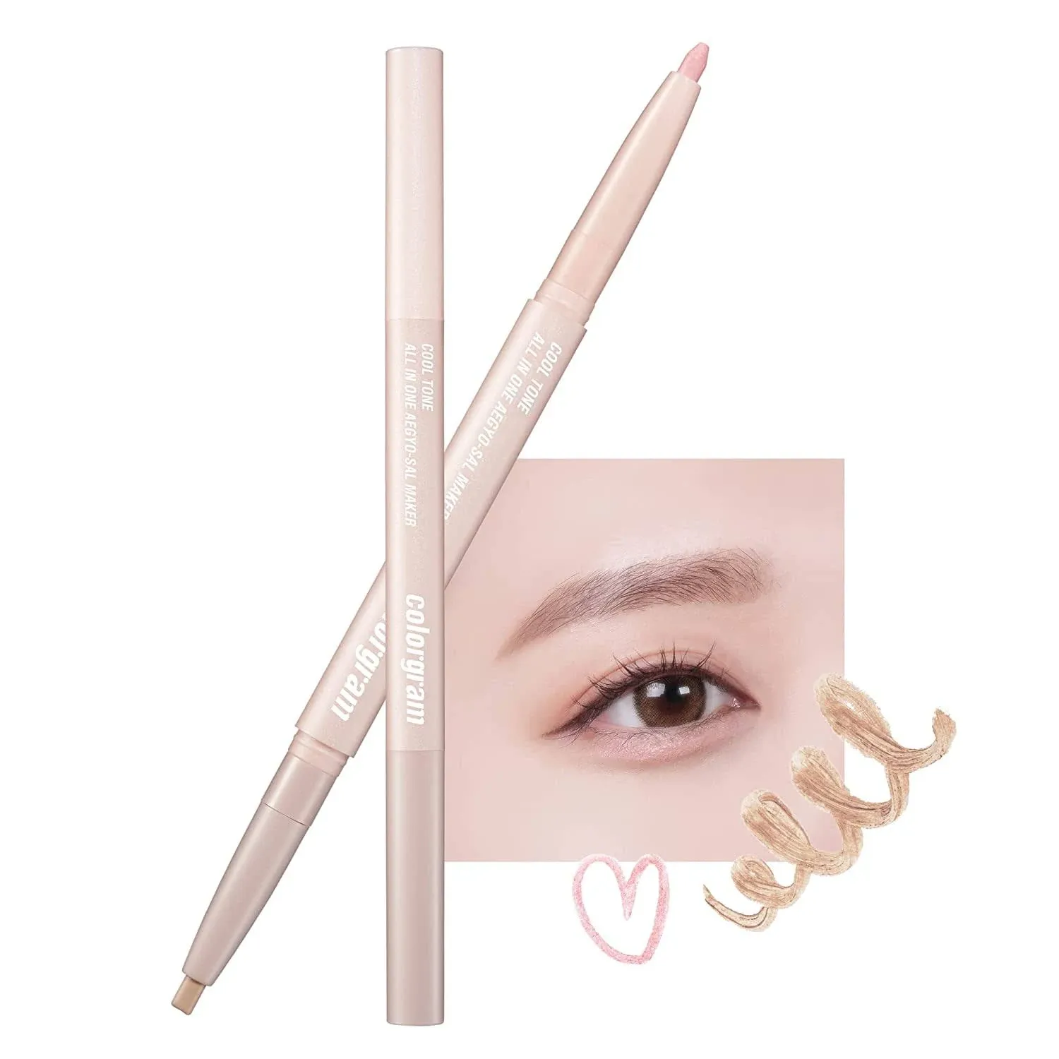 All-In-One Cool-Tone Aegyo-Sal Maker Eyeliner Eyeshadow Pencil 02 Cool Tone