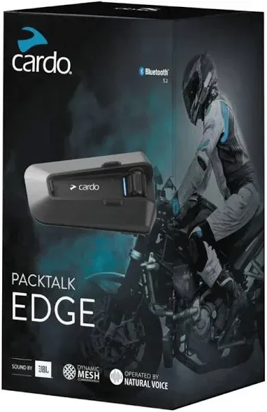 Cardo Packtalk Edge Dual Bluetooth Motorcycle Communication System Duo Pack Fast