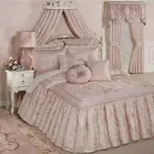 Touch of Class Romantic Princess Blush Oversized Jacquard Woven Scrollwork Comforter Set