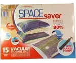 Variety 15 Pack Spacesaver Vacuum Bags Storage - Save 80% Clothes Storage Space - Vacuum Sealer Bags for Comforters, Blankets, Bedding, Clothing -