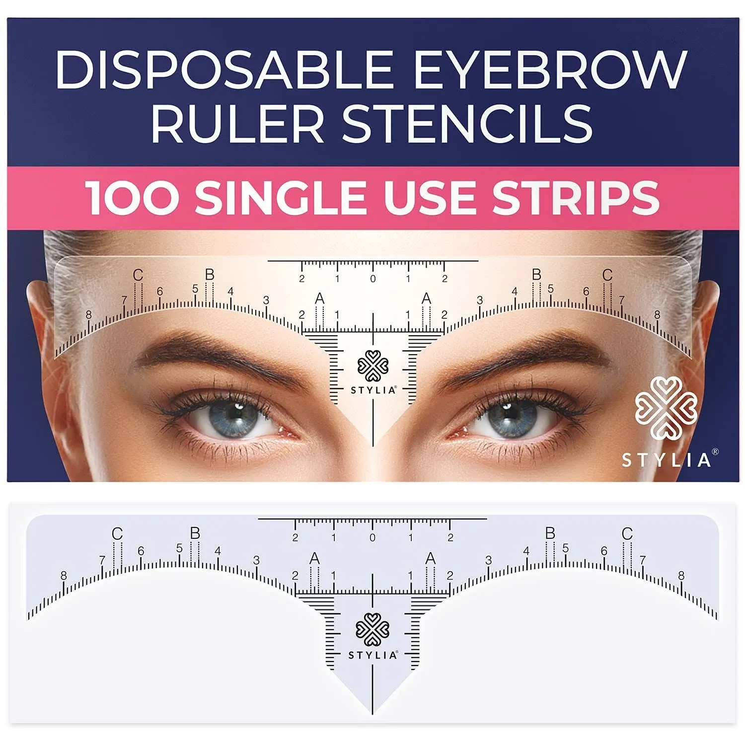 Disposable Eyebrow Ruler Stencils