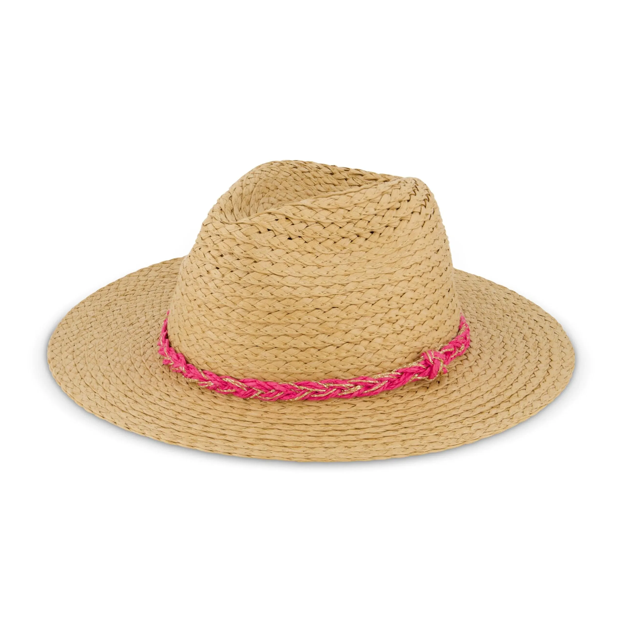 Nicole Miller New York Straw Sun Hats for Women (Azalea)