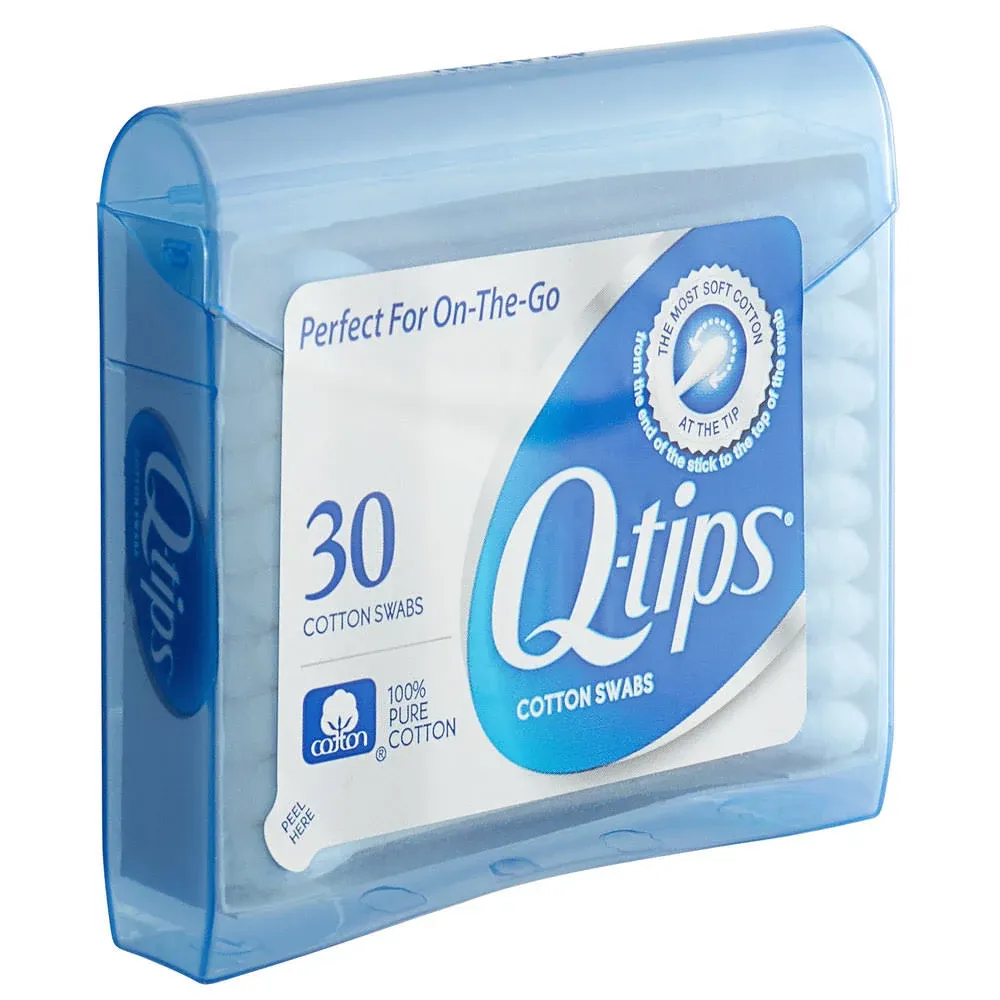 Q-tips, Бумажные палочки, ватные палочки, 30 тампонов