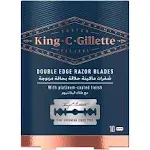 King C Gillette Double Edge Safety Razor Blades Refills x10