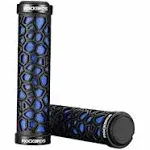 ROCKBROS Anti Skid Rubber Grips Bike Handlebar Grips Bicycle Double Lock-On Standard 2.22cm, Blue