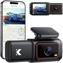 D6 4K Dash Cam Front and Inside, New Version Cabin Dual Dash Uber Car Camera with WiFi & GPS, 3 Channel Dashcam Upgradeable, Type C Charging, 256GB Supported, Night Vision, Parking Monitor