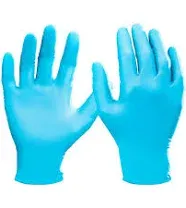 Hardy 5 mil Nitrile Powder-Free Gloves, 10 Pack, Large, Light Blue