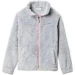 Columbia Girls' Fire Side Grey Full Zip Sherpa Jacket