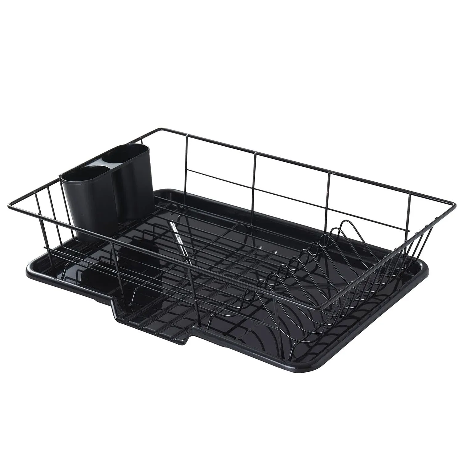 Sweet Home Collection Space-Saving 3-Piece Dish Drainer Rack Set